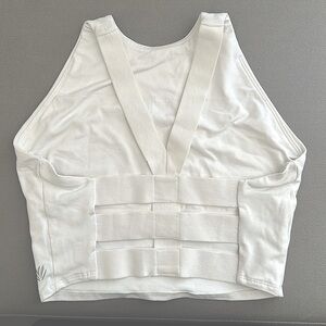 White cut out sports bra/crop top